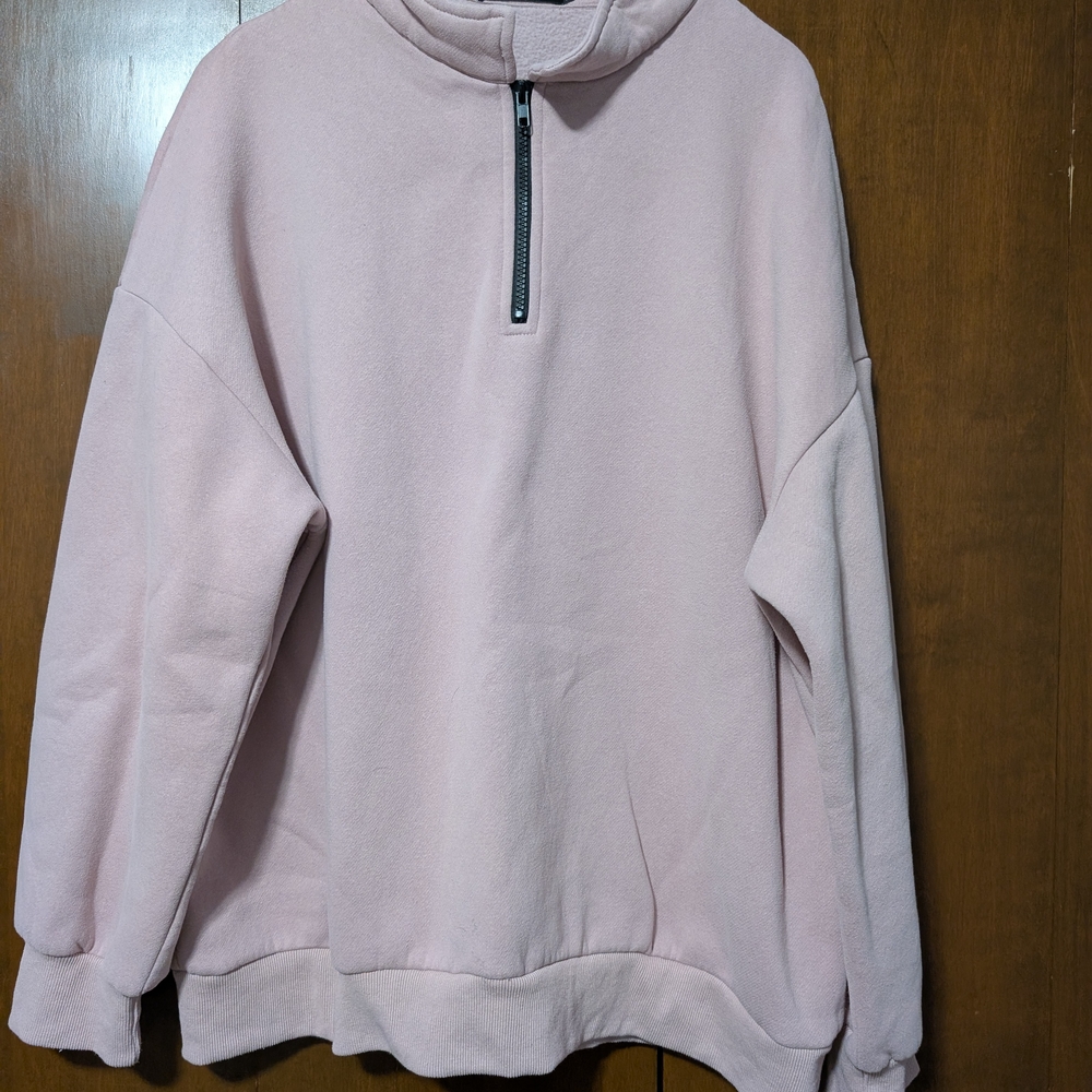 Women's Pink Half-Zip Sweater